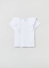 Ovs Kids Girl T-Shirt With Broderie Anglaise Frills